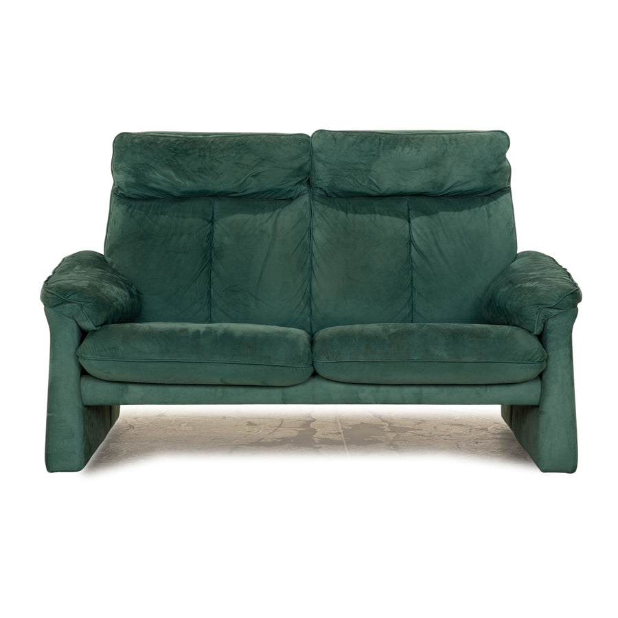 Laauser Motion fabric two-seater turquoise green sofa couch manual function relaxation function
