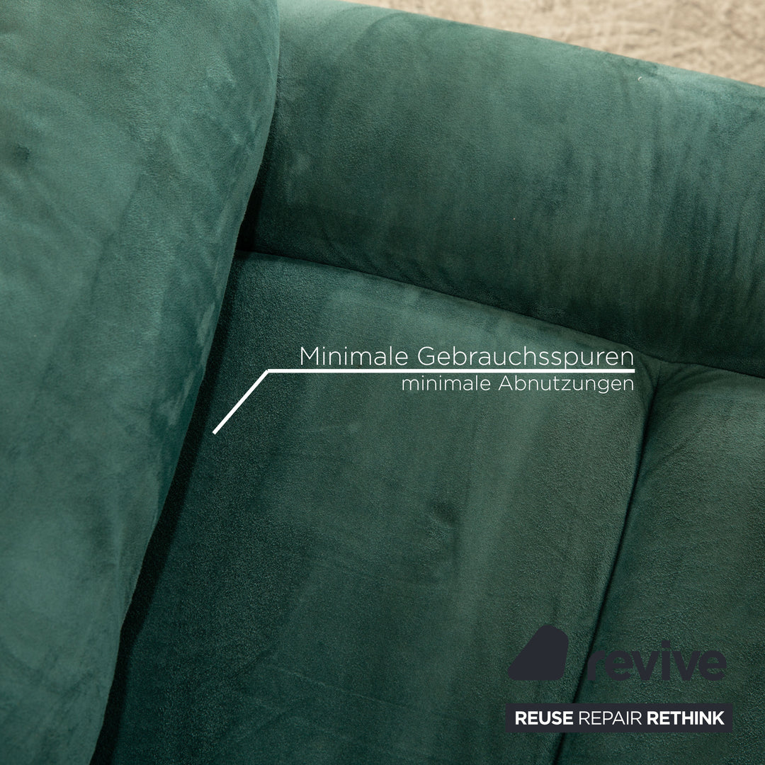 Laauser Motion Stoff Zweisitzer Türkis Grün Sofa Couch manuelle Funktion Relaxfunktion