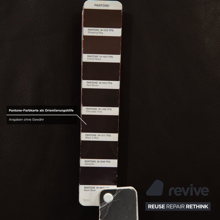 Canapé d'angle en cuir Laauser Pegasus marron foncé, fonction manuelle