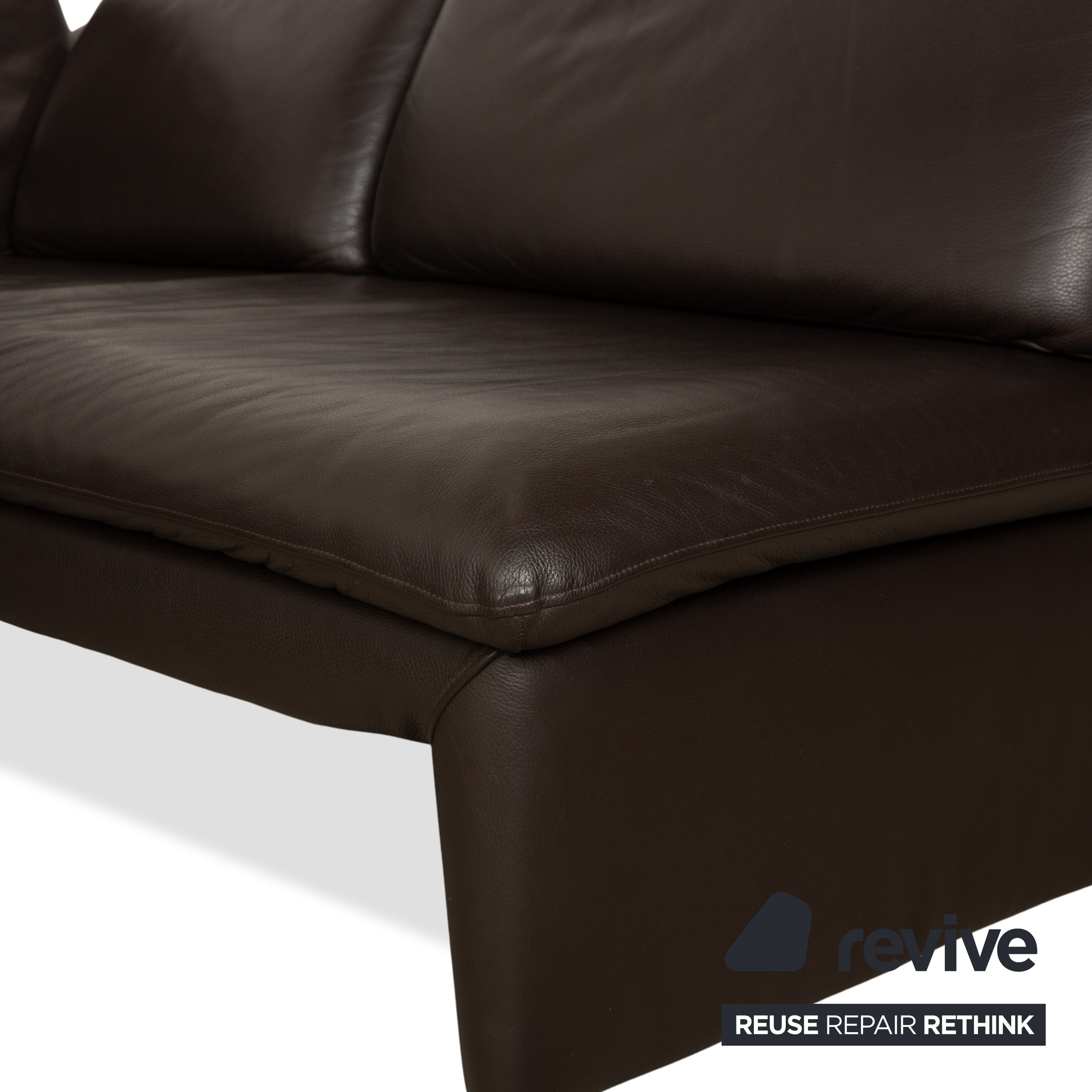Laauser Pegasus Leder Ecksofa Dunkelbraun Sofa Couch manuelle Funktion