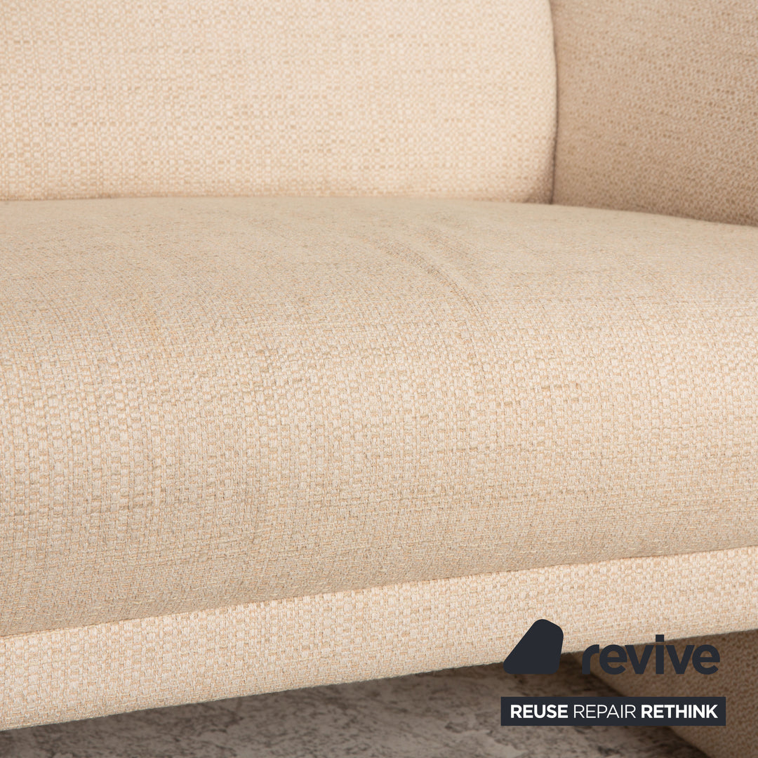 Laauser Stoff Zweisitzer Creme Sofa Couch