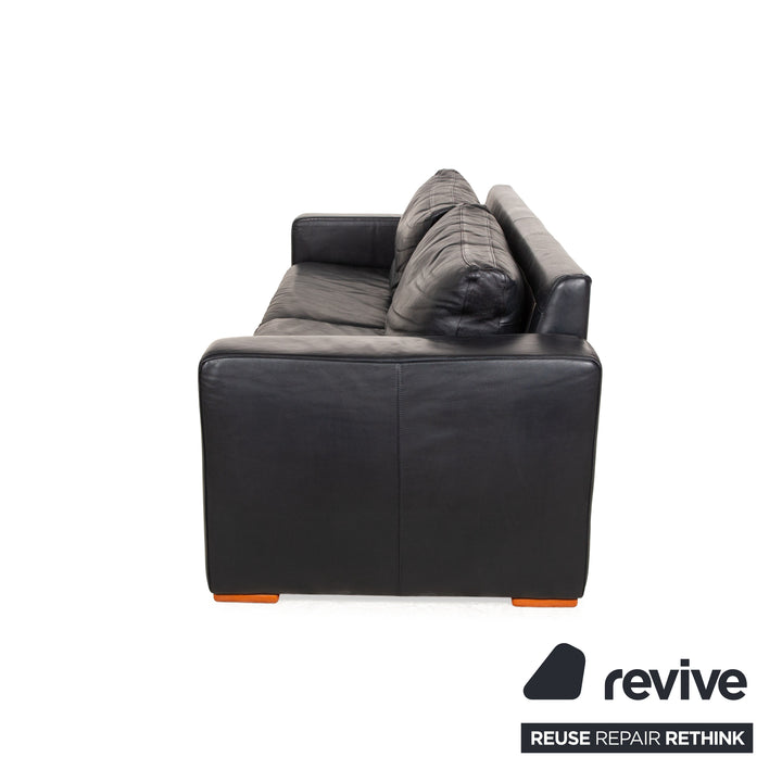 Lederland Leather Three-Seater Black