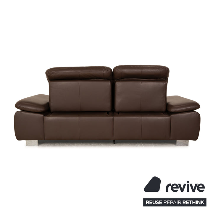 Lederland Leather Corner Sofa Brown Recamiere Right Sofa Couch