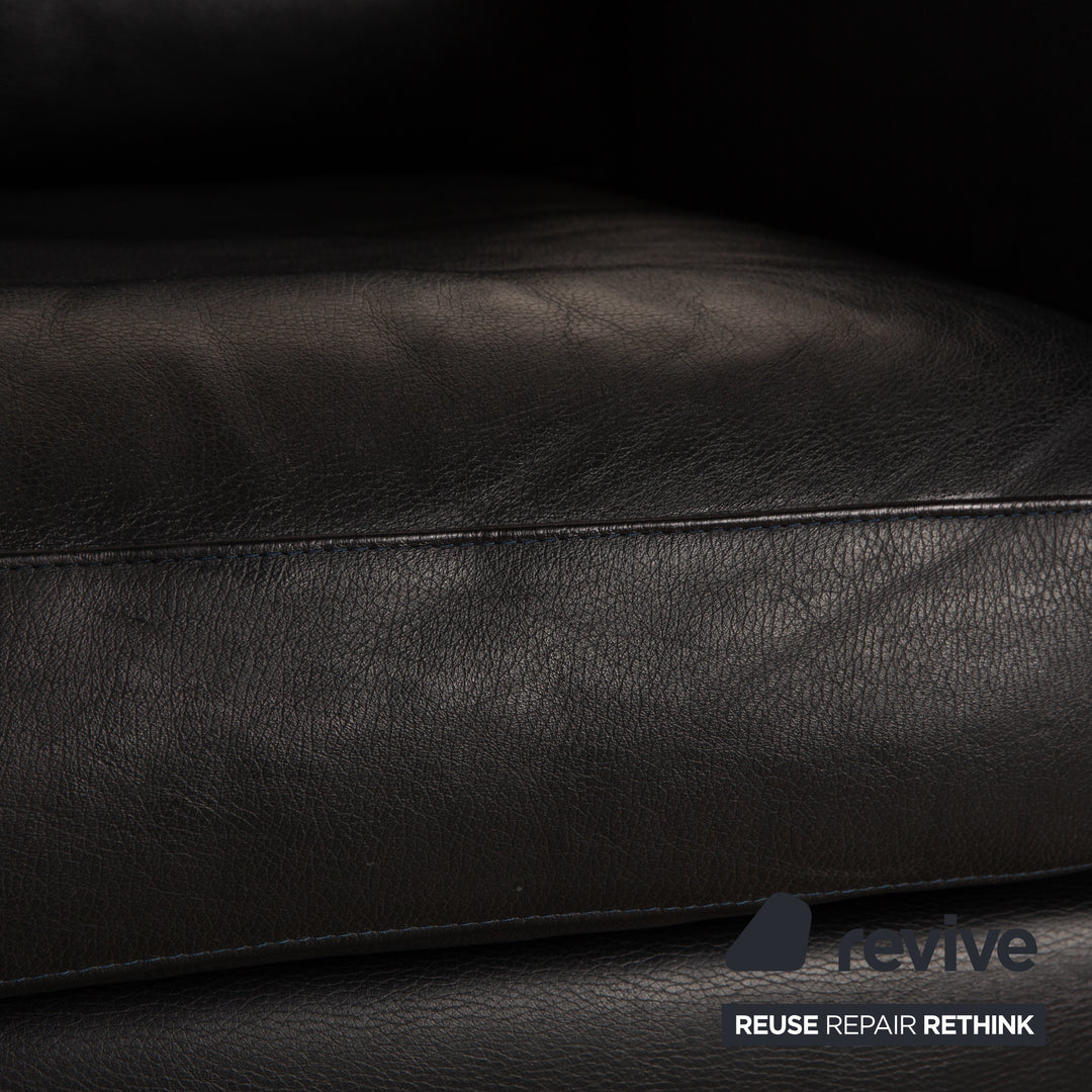 Lederland Leather Armchair Black