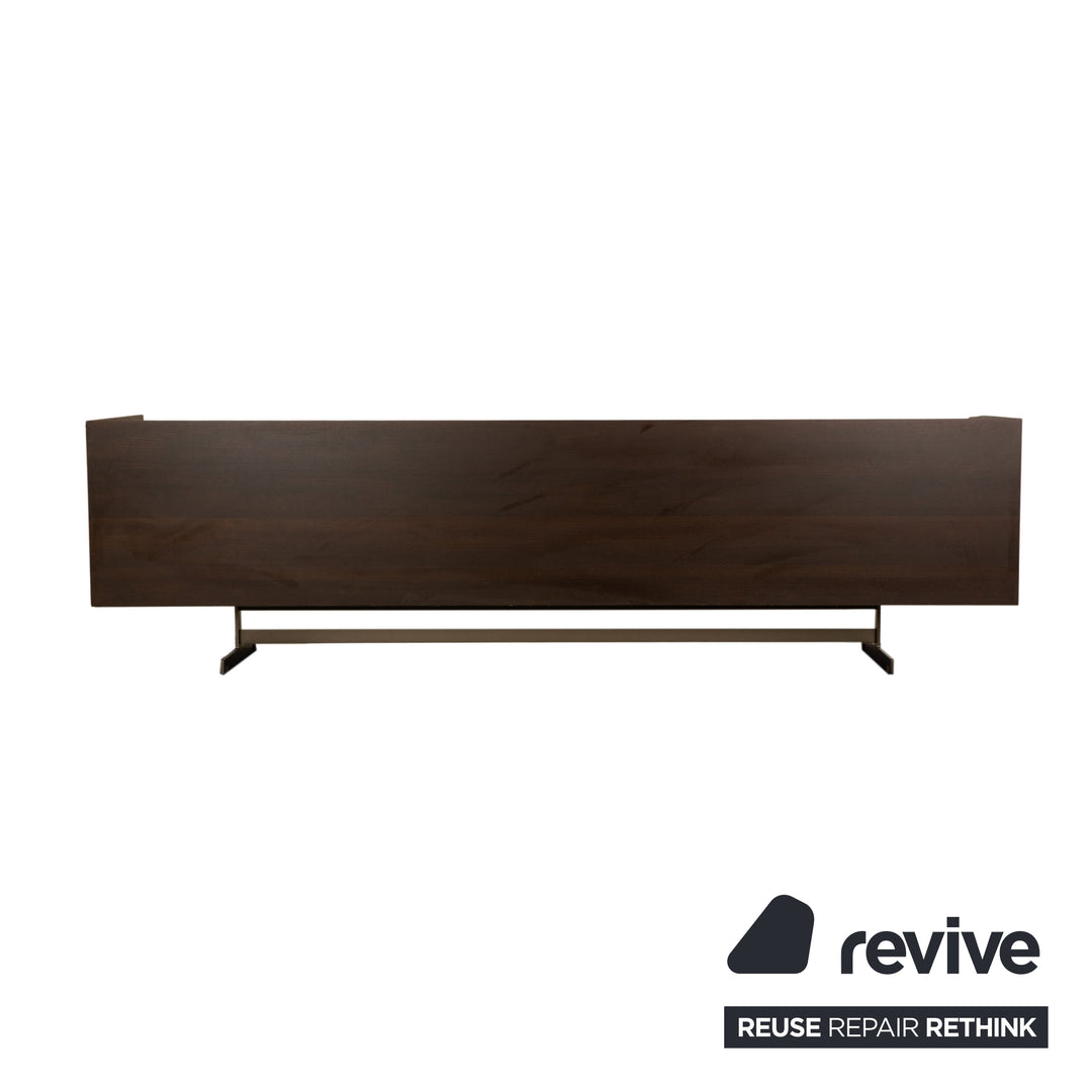 Lema Cases wooden sideboard brown oak marble 245 x 70 x 48 cm