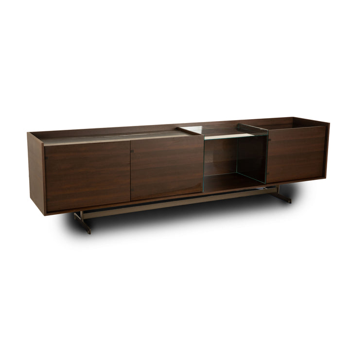 Lema Cases wooden sideboard brown oak marble 245 x 70 x 48 cm