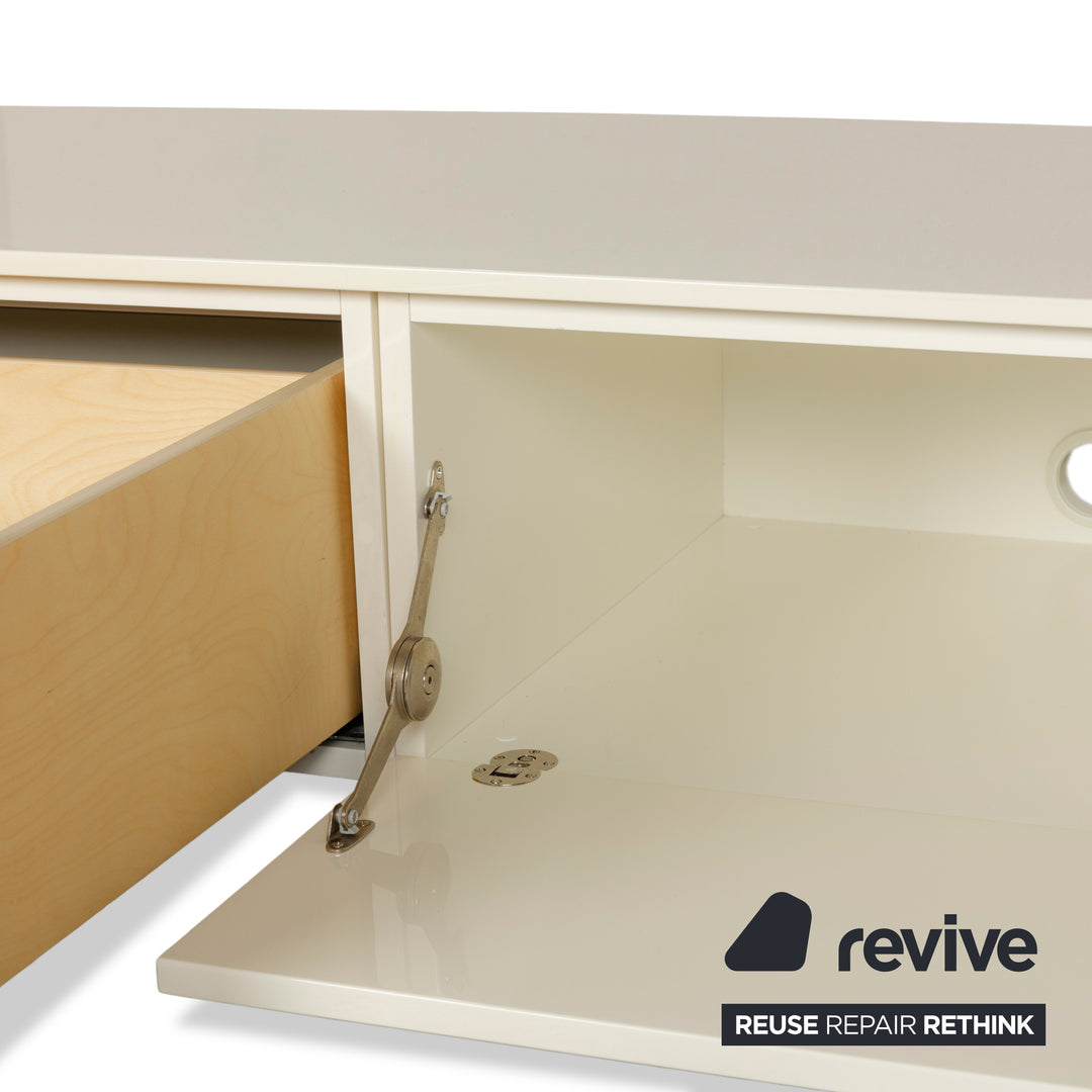 Buffet en bois Lema blanc marron