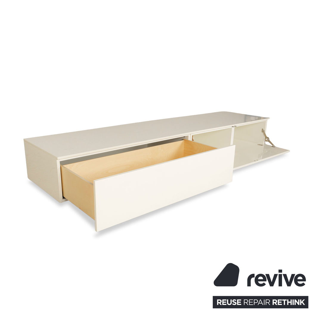 Buffet en bois Lema blanc marron