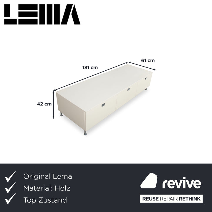 Lema Sideboard Holz Weiß Creme