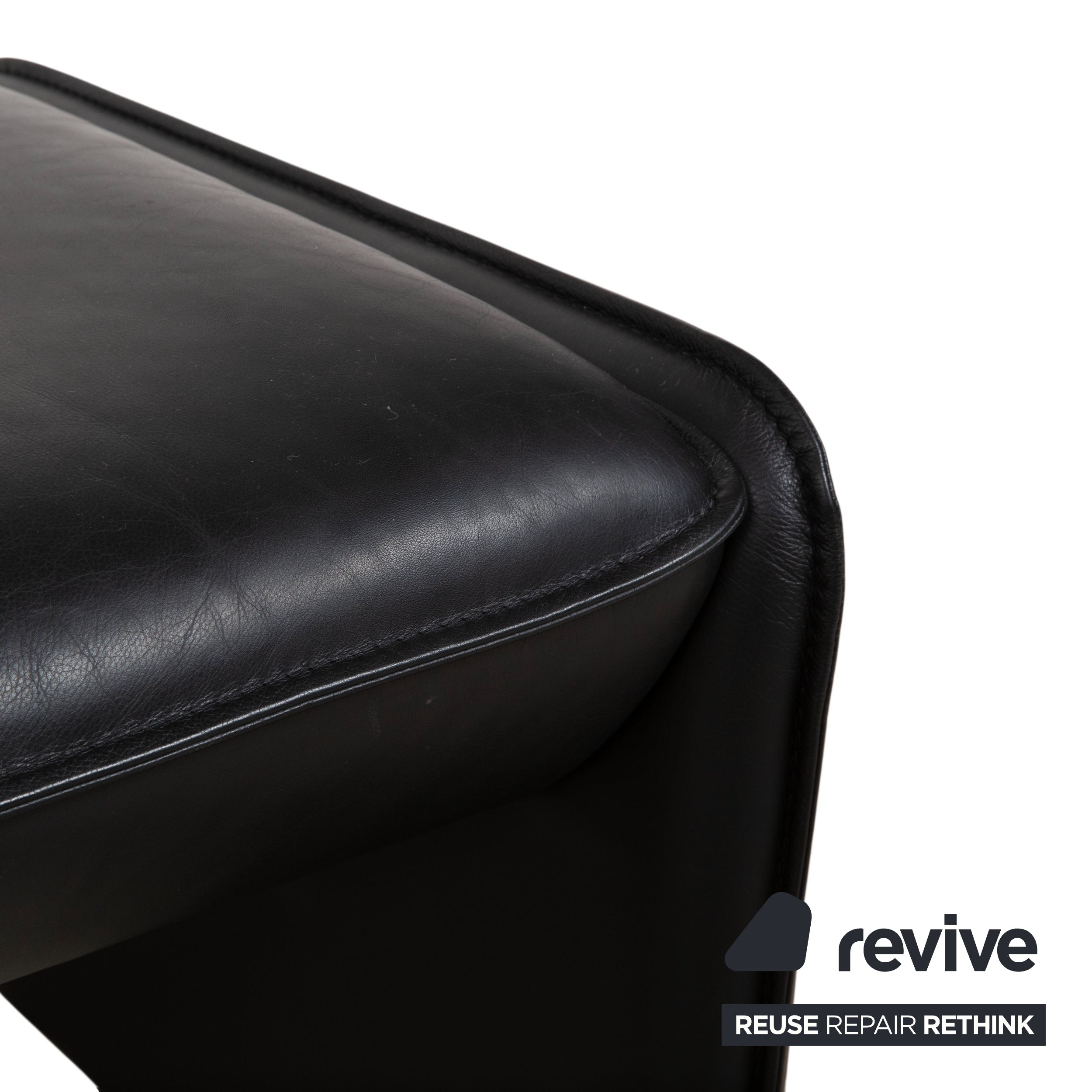 Leolux Bora Leather 2x Stools Black