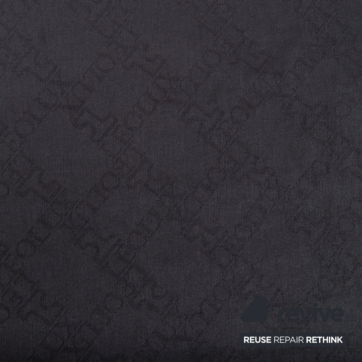 Leolux Bora Leather Three Seater Black Sofa Couch