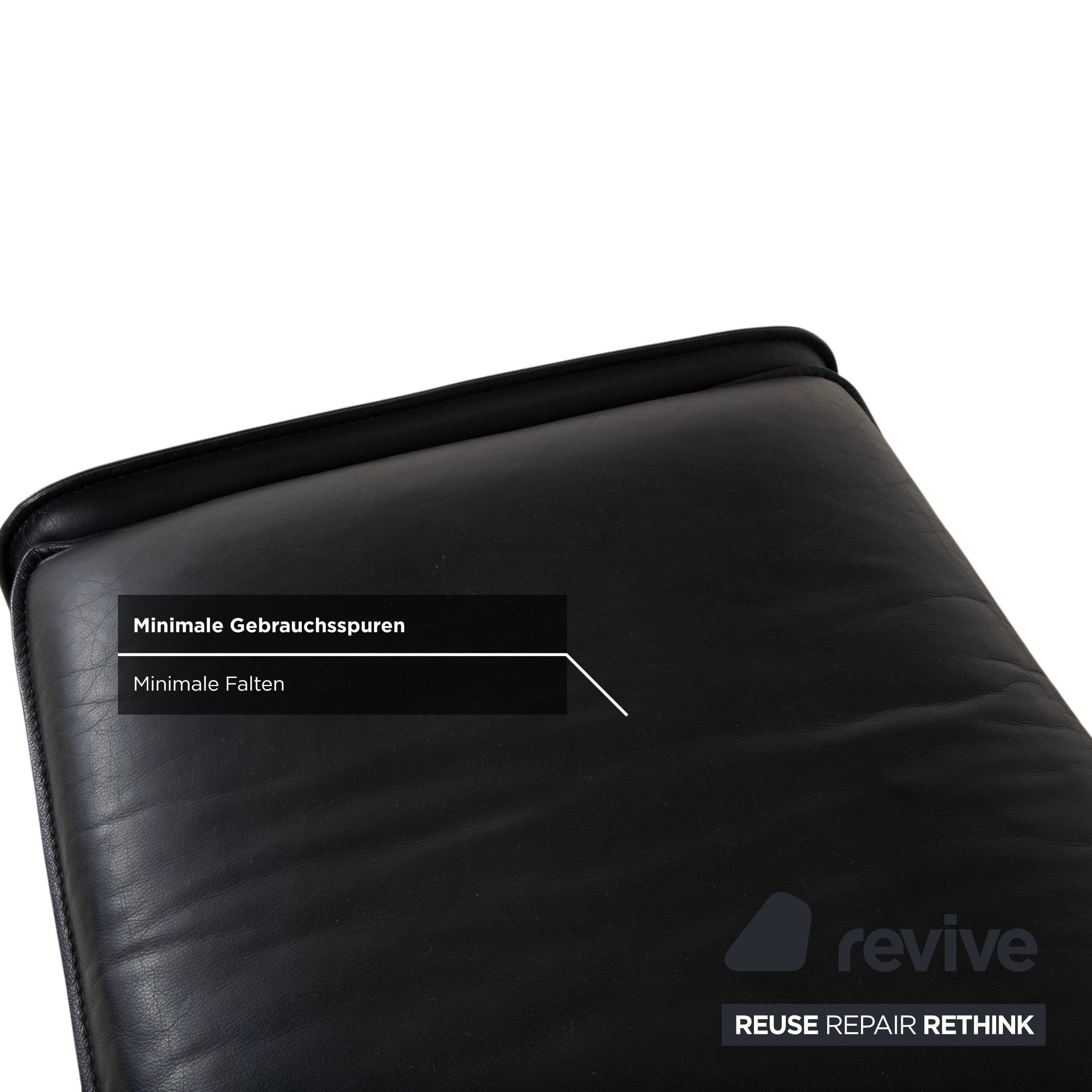 Leolux Bora leather stool black