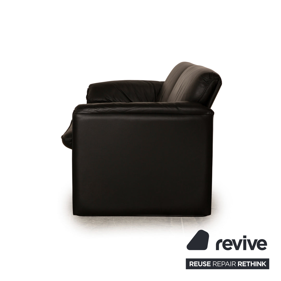 Leolux Bora Leather Sofa Set Black Two-Seater Three-Seater Couch