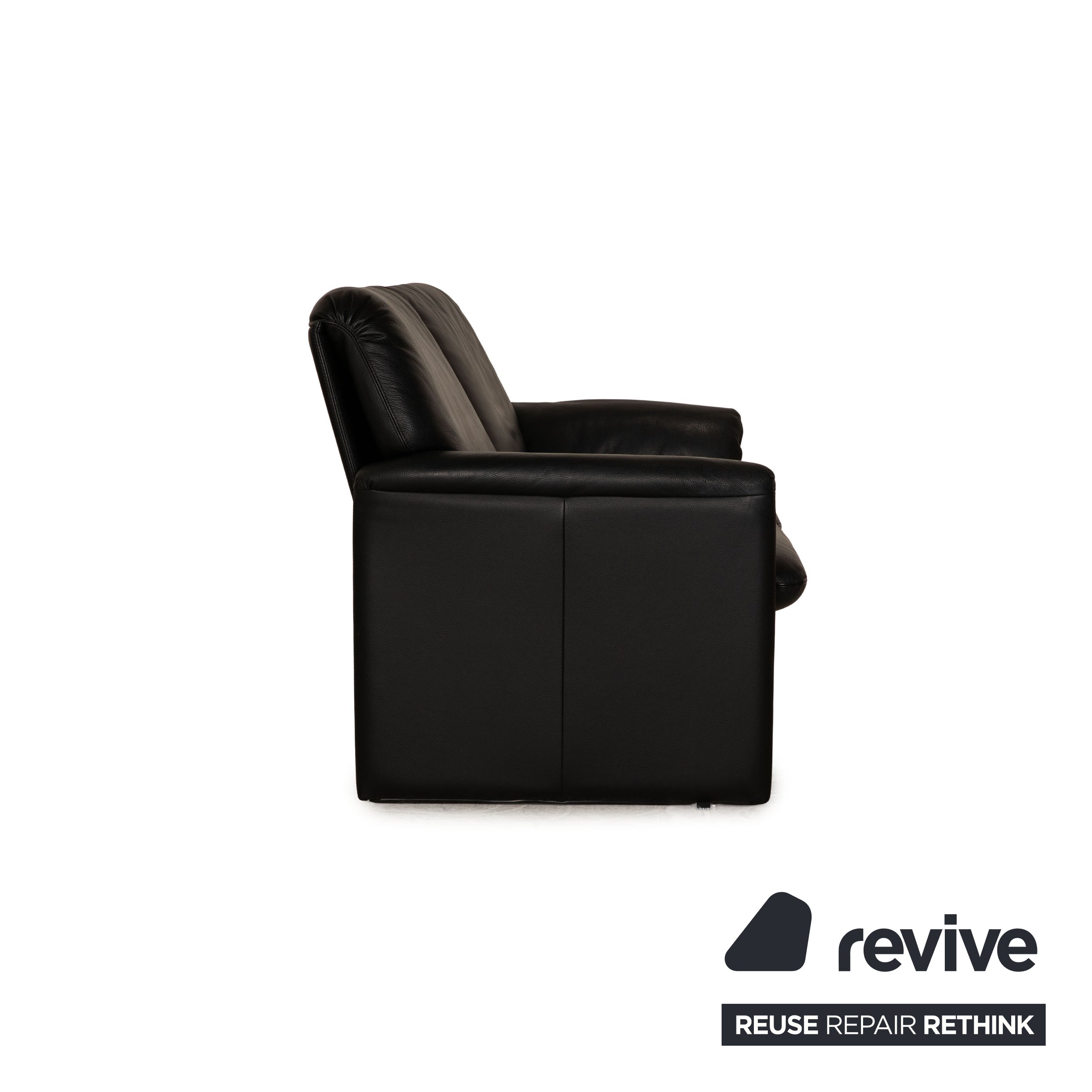 Leolux Bora Leder Zweisitzer Schwarz Sofa Couch