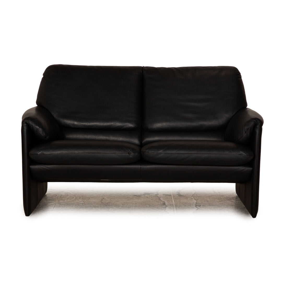 Leolux Bora Leder Zweisitzer Schwarz Sofa Couch