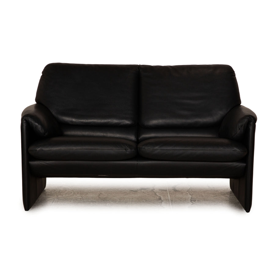 Leolux Bora Leder Zweisitzer Schwarz Sofa Couch