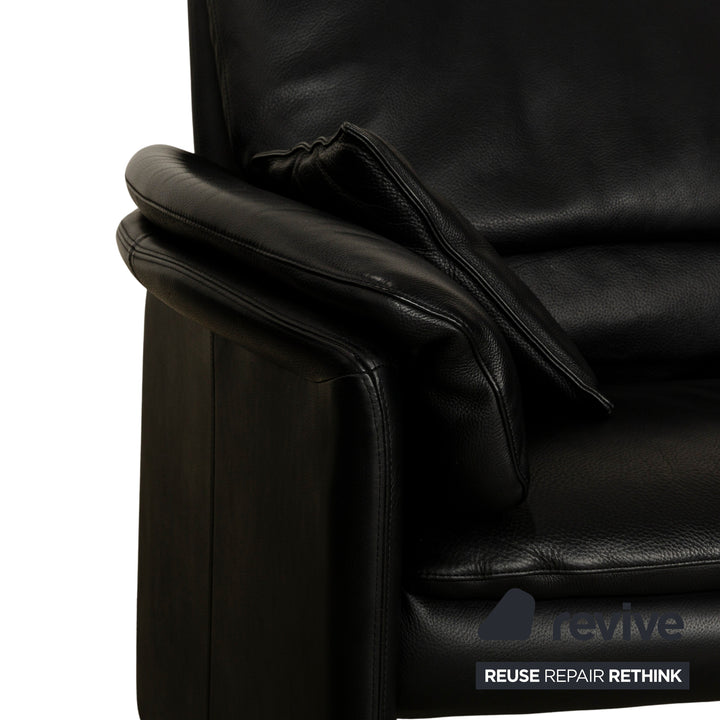 Leolux Catalpa Leather Sofa Set Black Three-Seater Two-Seater Couch