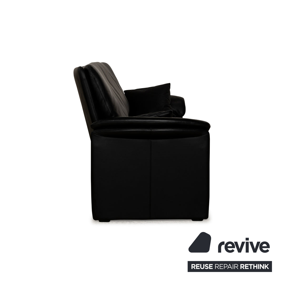 Leolux Catalpa Leather Sofa Set Black Three-Seater Two-Seater Couch