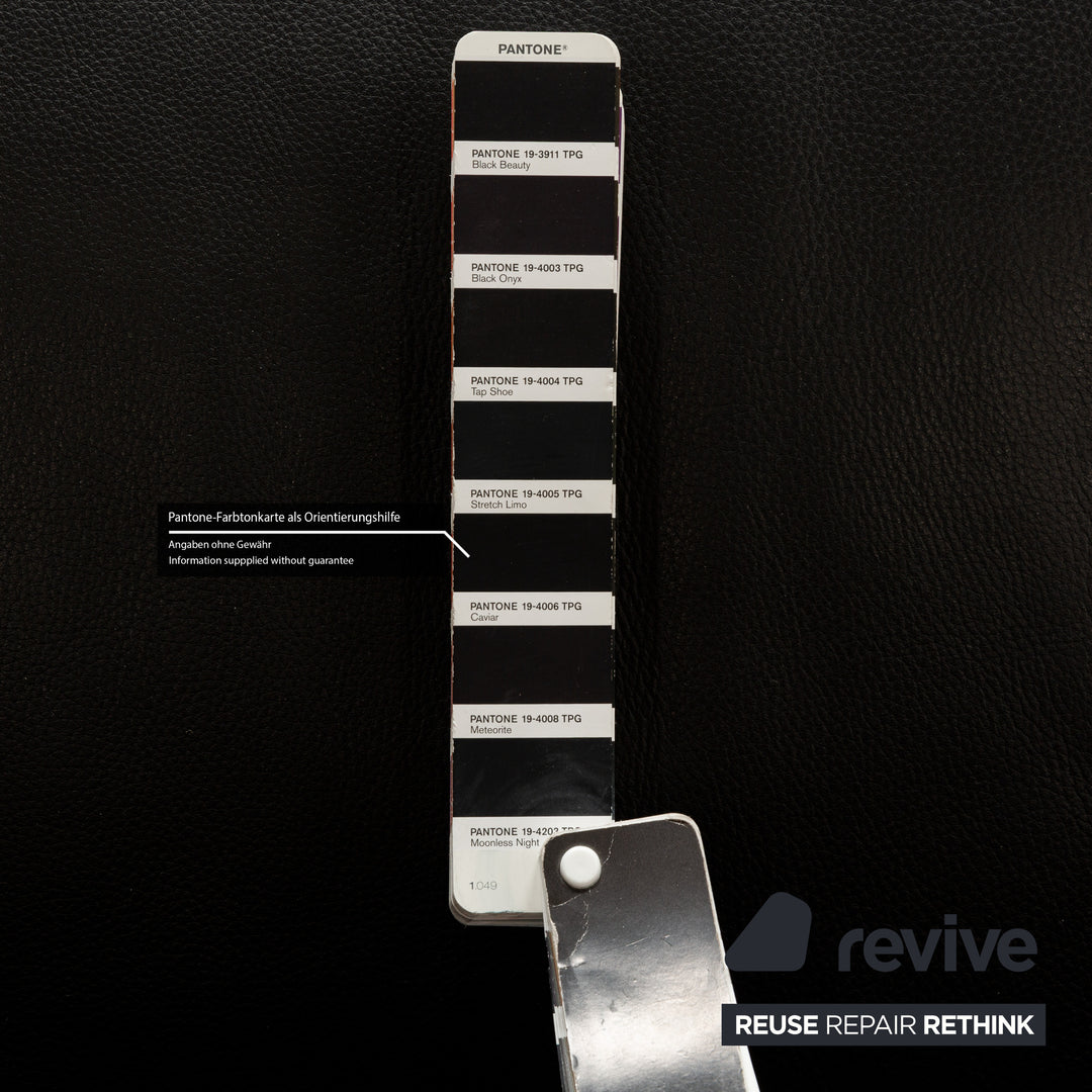 Leolux Catalpa Leather Sofa Set Black Three-Seater Two-Seater Couch