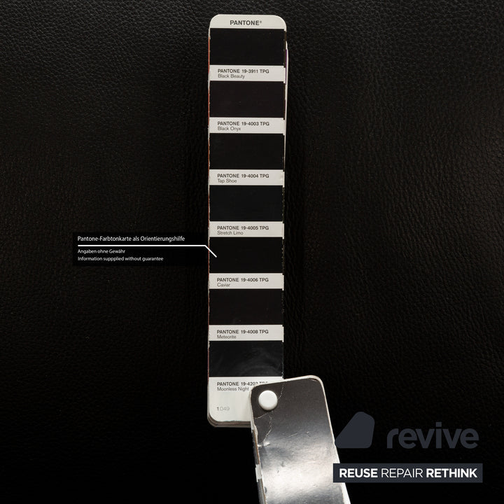 Leolux Catalpa Leather Sofa Set Black Three-Seater Two-Seater Couch