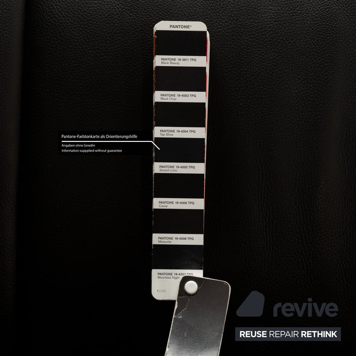 Leolux Catalpa Leather Two-Seater Black Sofa Couch