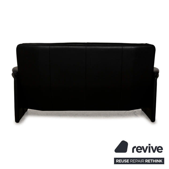 Leolux Catalpa Leder Zweisitzer Schwarz Sofa Couch