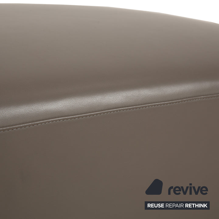 Leolux Daja Leather Stool Grey