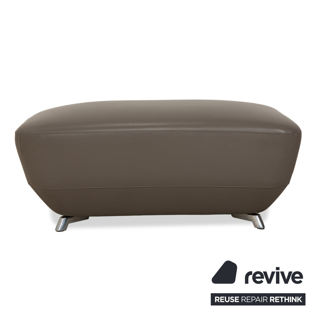 Leolux Daja Leather Stool Grey