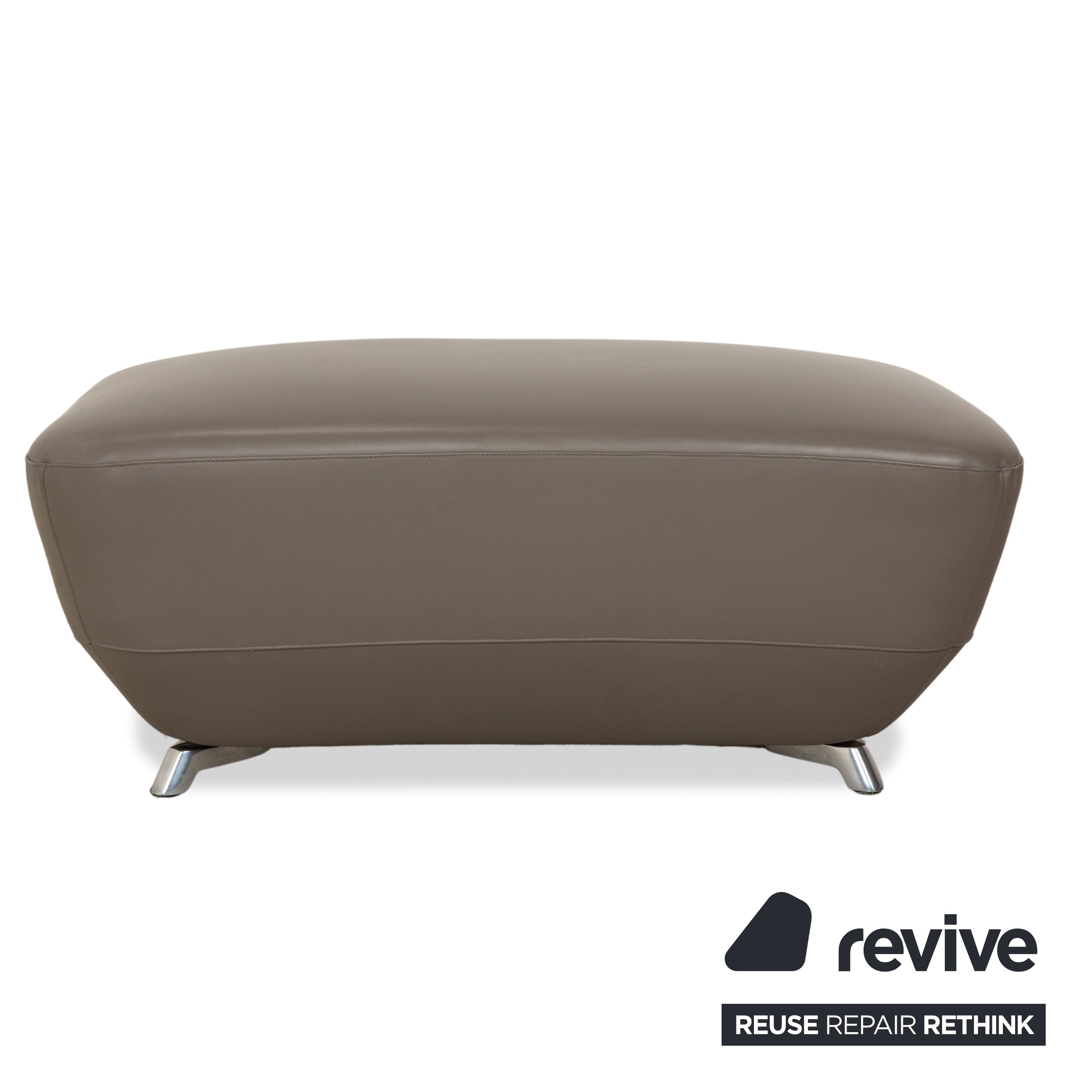 Leolux Daja Stoff Dreisitzer Grau Leder Sofa Couch