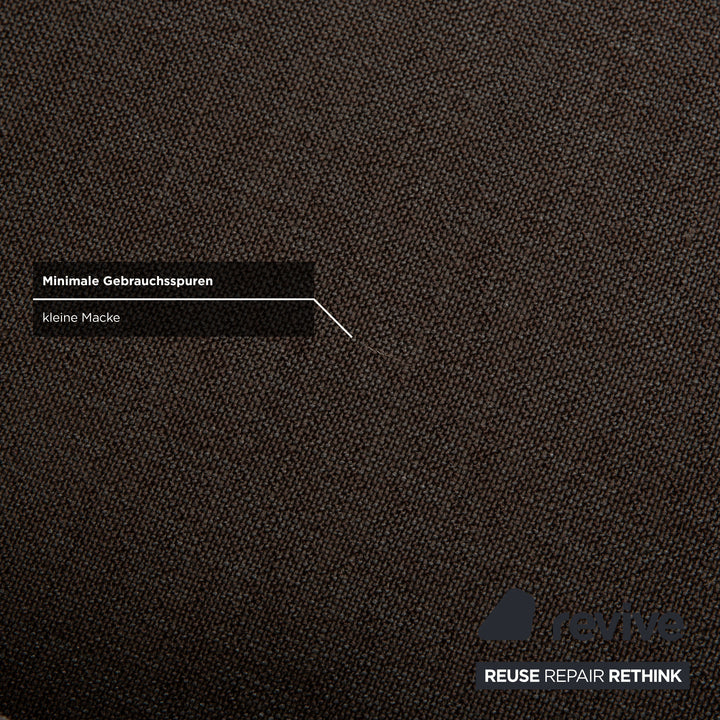 Leolux Daja Stoff Dreisitzer Grau Leder Sofa Couch