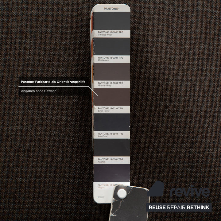 Leolux Daja Stoff Dreisitzer Grau Leder Sofa Couch