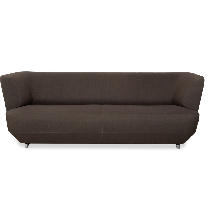 Leolux Daja Stoff Dreisitzer Grau Leder Sofa Couch