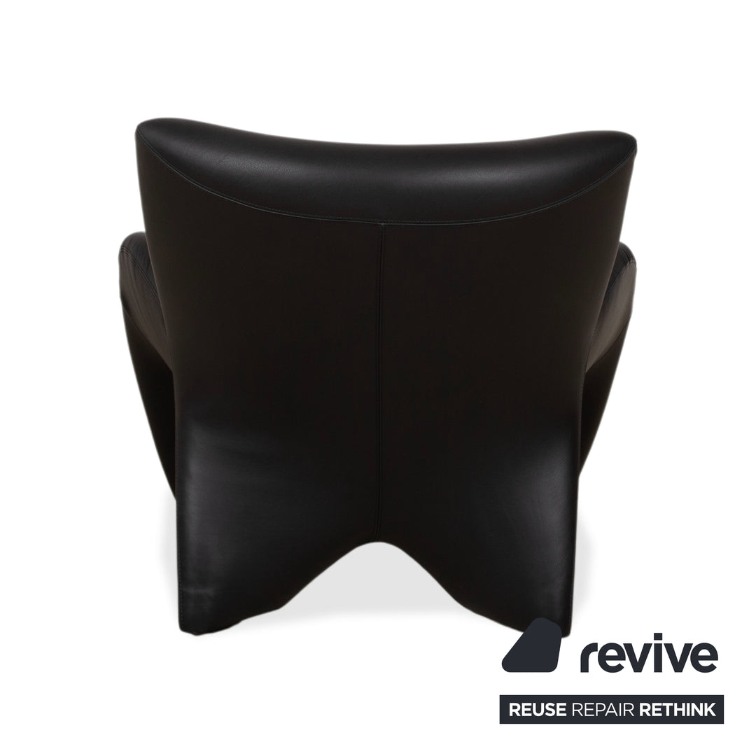 Leolux Echnaton Leder Sessel Schwarz