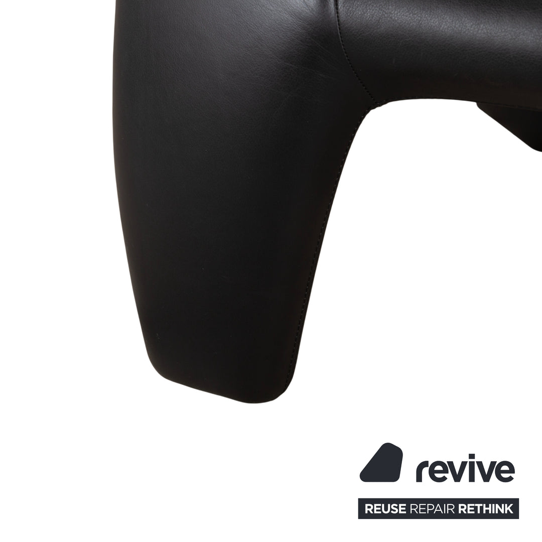 Leolux Echnaton Leder Sessel Schwarz