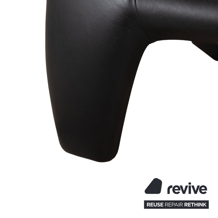 Leolux Echnaton Leder Sessel Schwarz