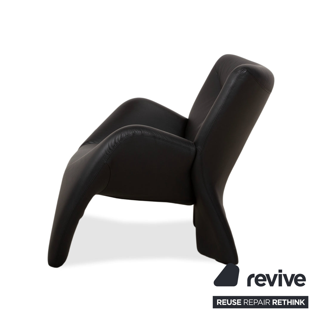 Leolux Echnaton Leder Sessel Schwarz