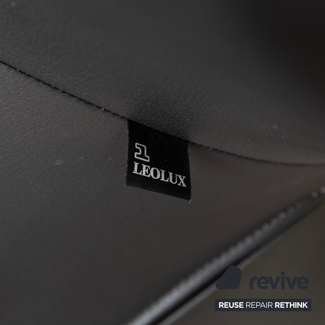 Leolux Echnaton Leder Sessel Schwarz