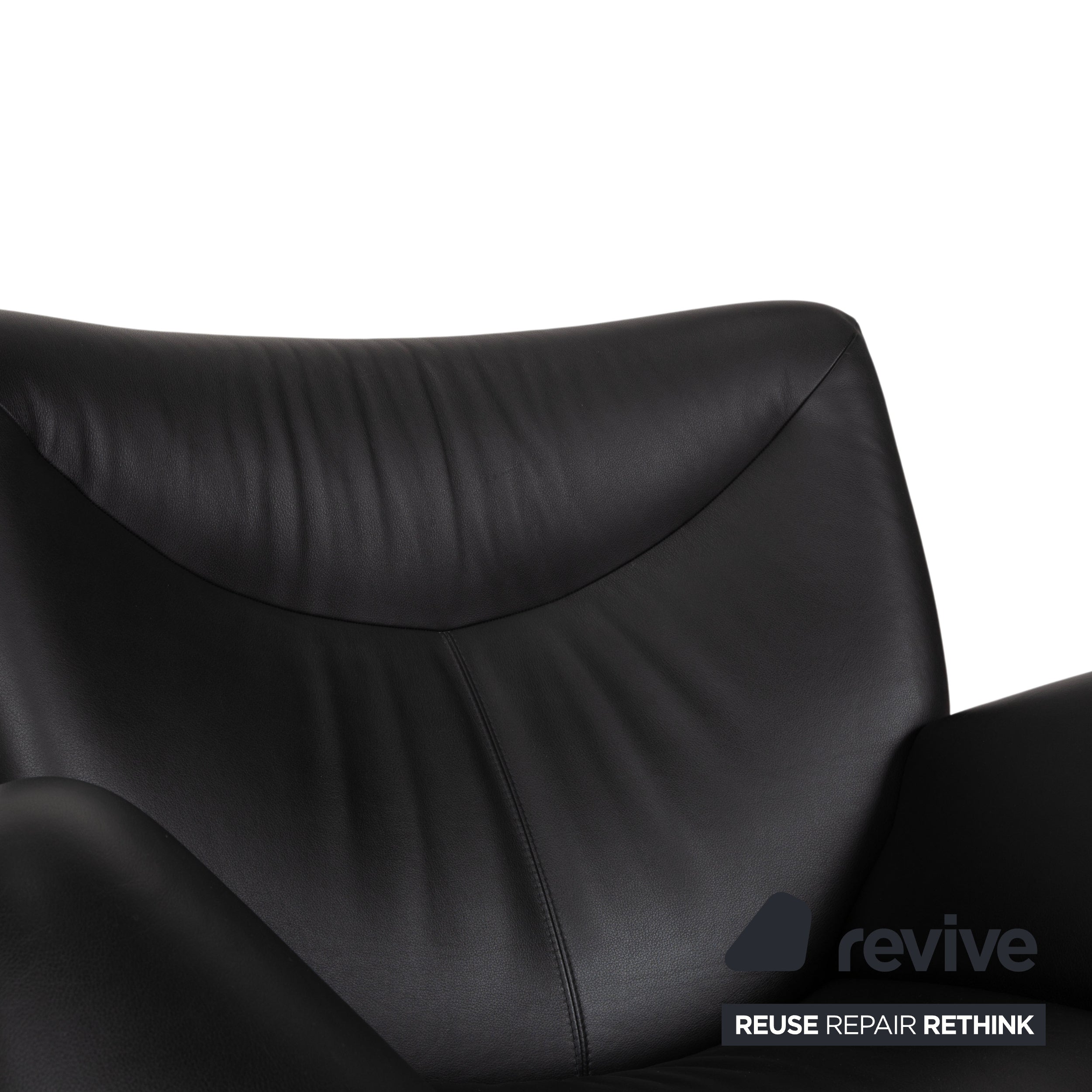 Leolux Echnaton Leder Sessel Schwarz