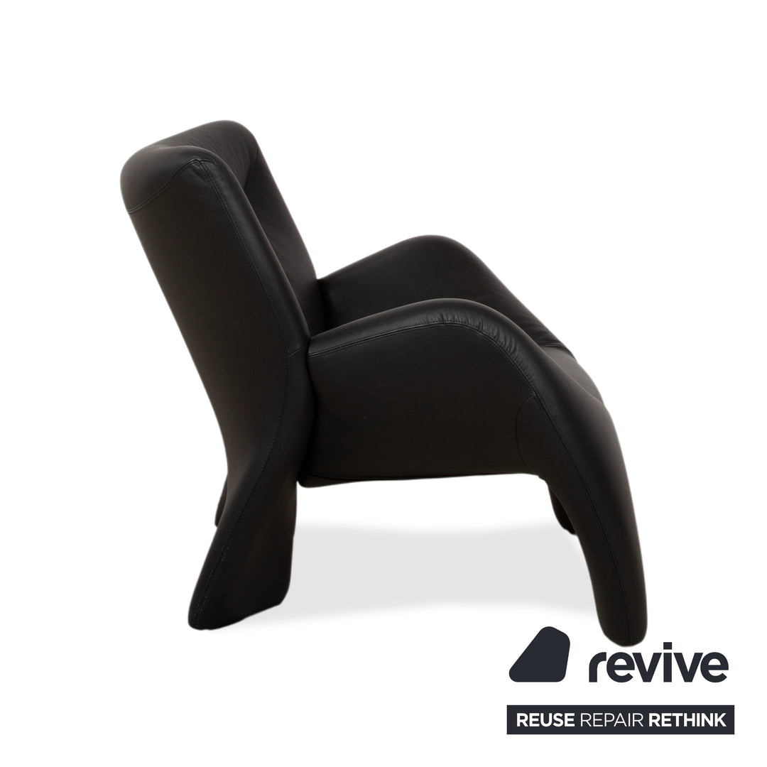 Leolux Echnaton Leder Sessel Schwarz