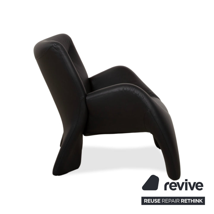 Leolux Echnaton Leder Sessel Schwarz