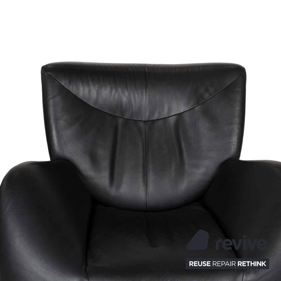 Leolux Akhenaton Fauteuil En Cuir Noir