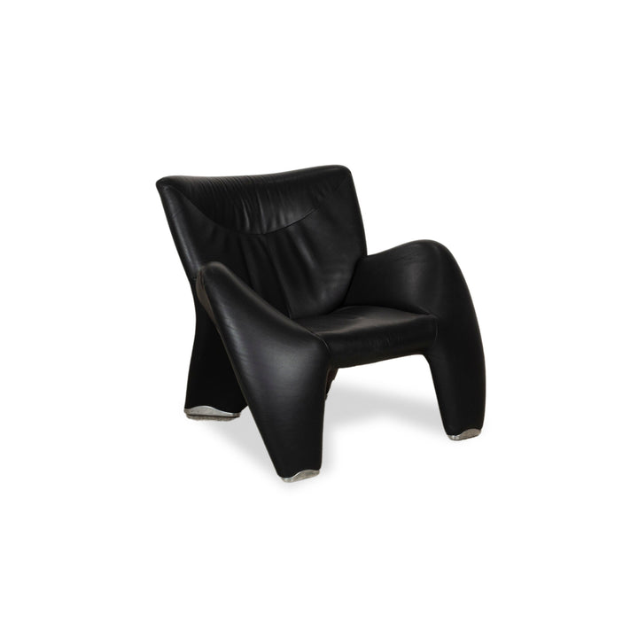 Leolux Akhenaton Fauteuil En Cuir Noir