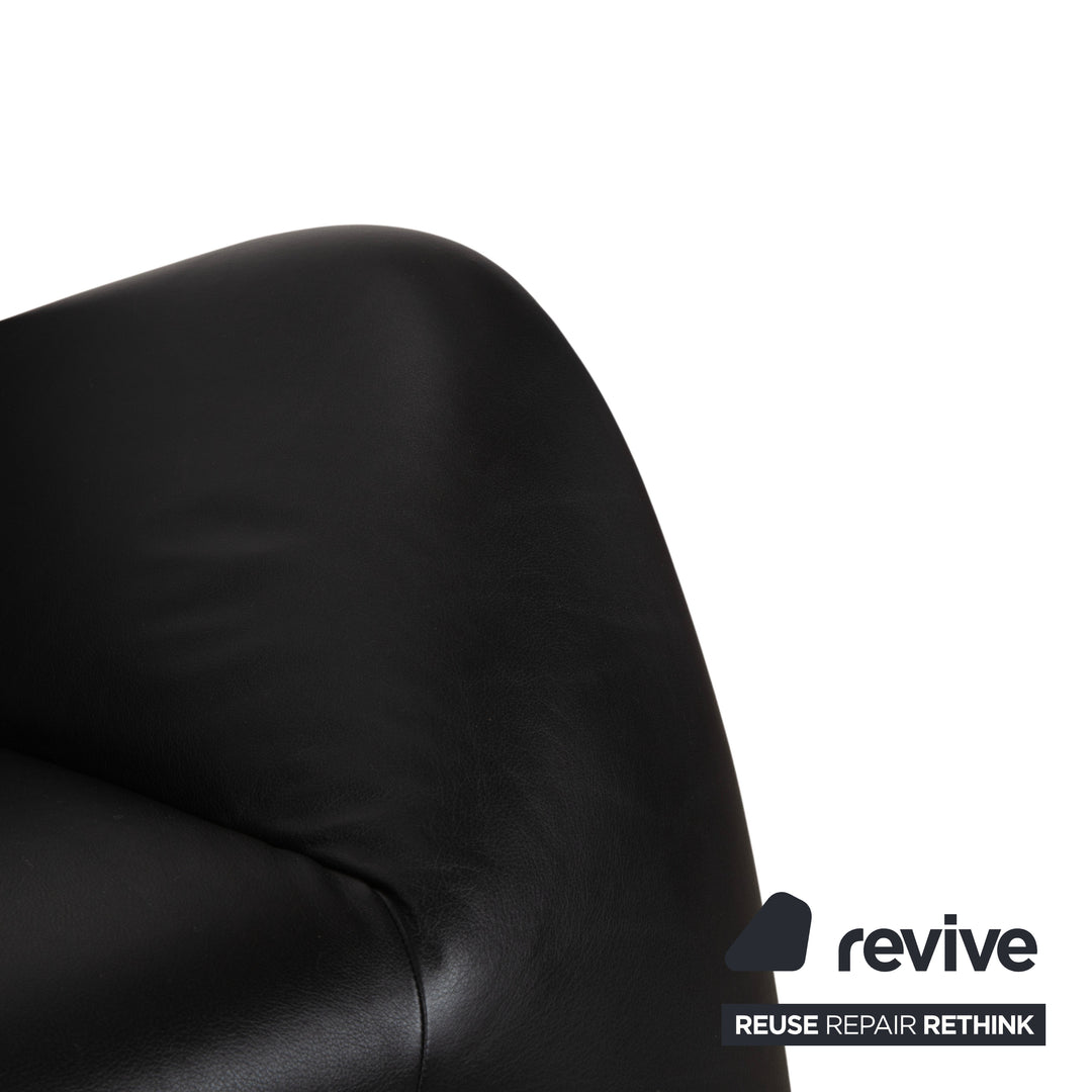 Leolux Echnaton Leder Sessel Schwarz