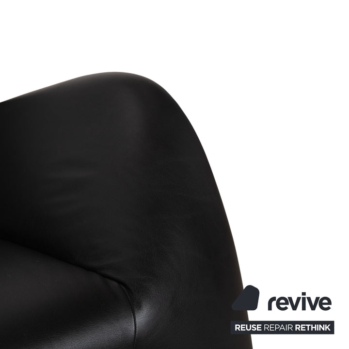 Leolux Echnaton Leder Sessel Schwarz