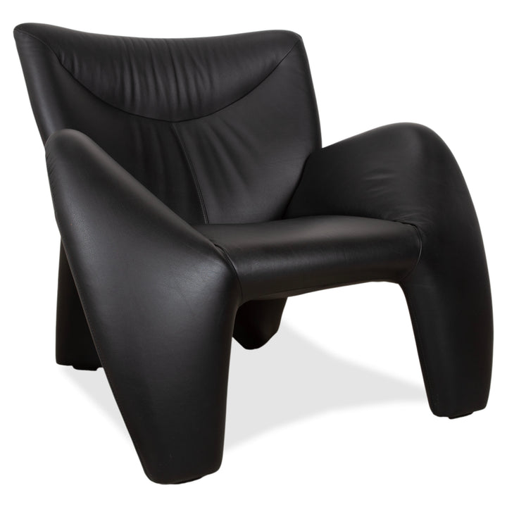 Leolux Echnaton Leder Sessel Schwarz