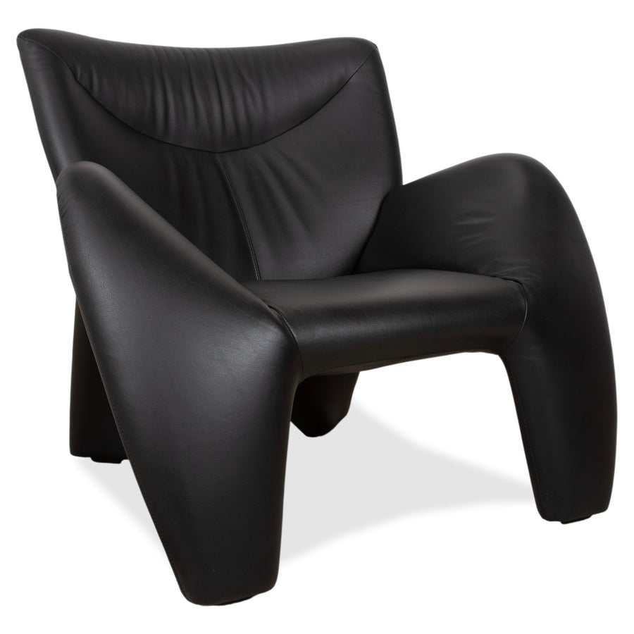 Leolux Echnaton Leder Sessel Schwarz