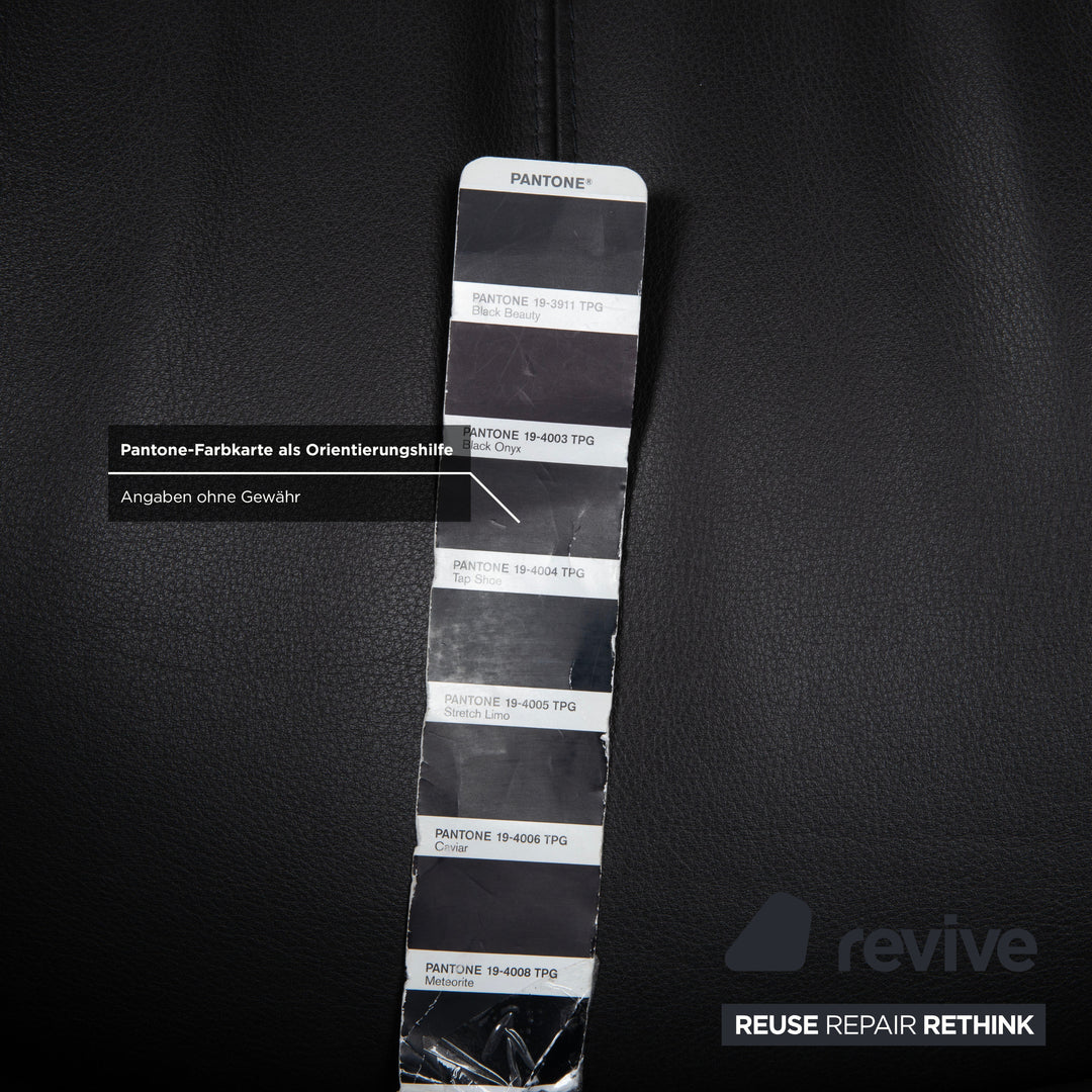 Leolux Echnaton Leder Sessel Schwarz