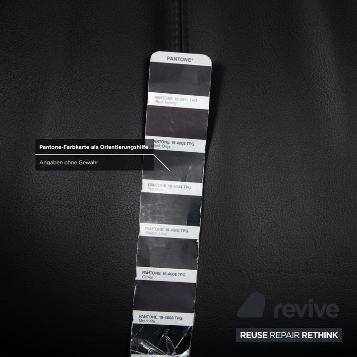 Leolux Echnaton Leder Sessel Schwarz