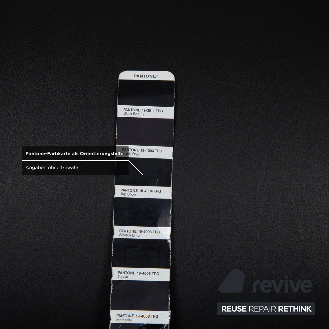 Leolux Echnaton Leder Zweisitzer Schwarz