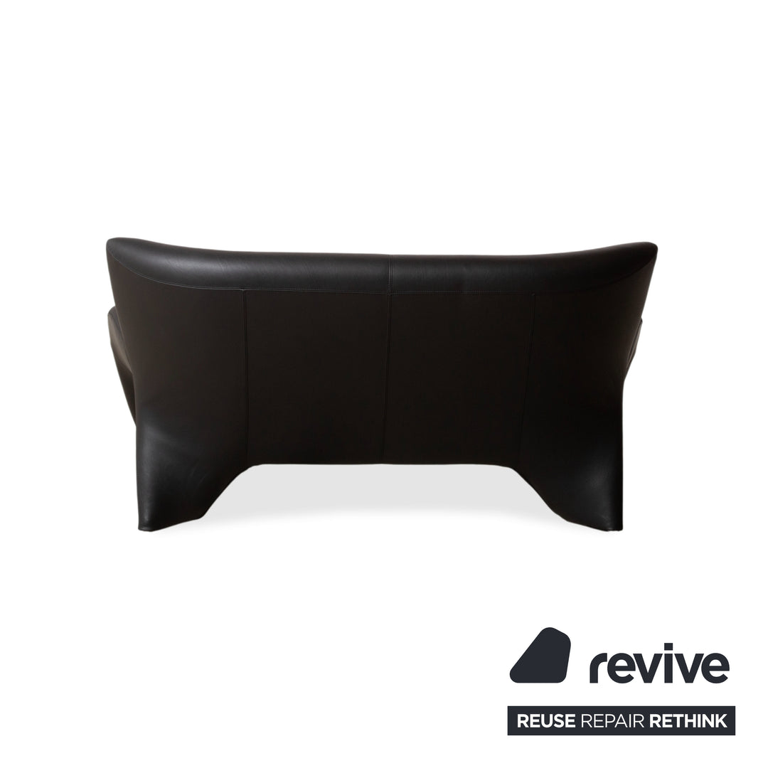 Leolux Echnaton Leder Zweisitzer Schwarz